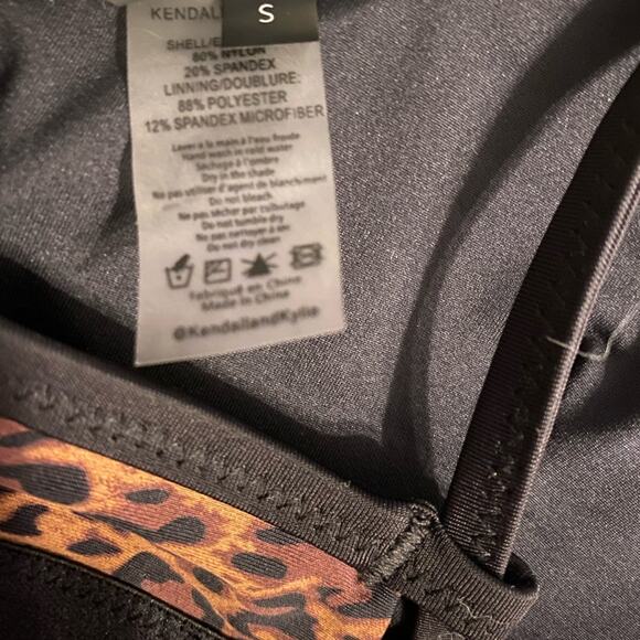 Women’s sexy leopard cheetah animal print triangle bikini. Kendall & Kylie 2pc. - Picture 4 of 11